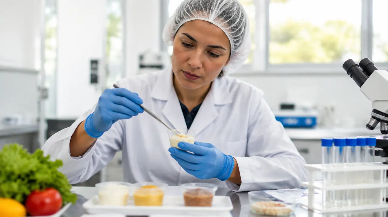 Técnico em Alimentos trabalhando