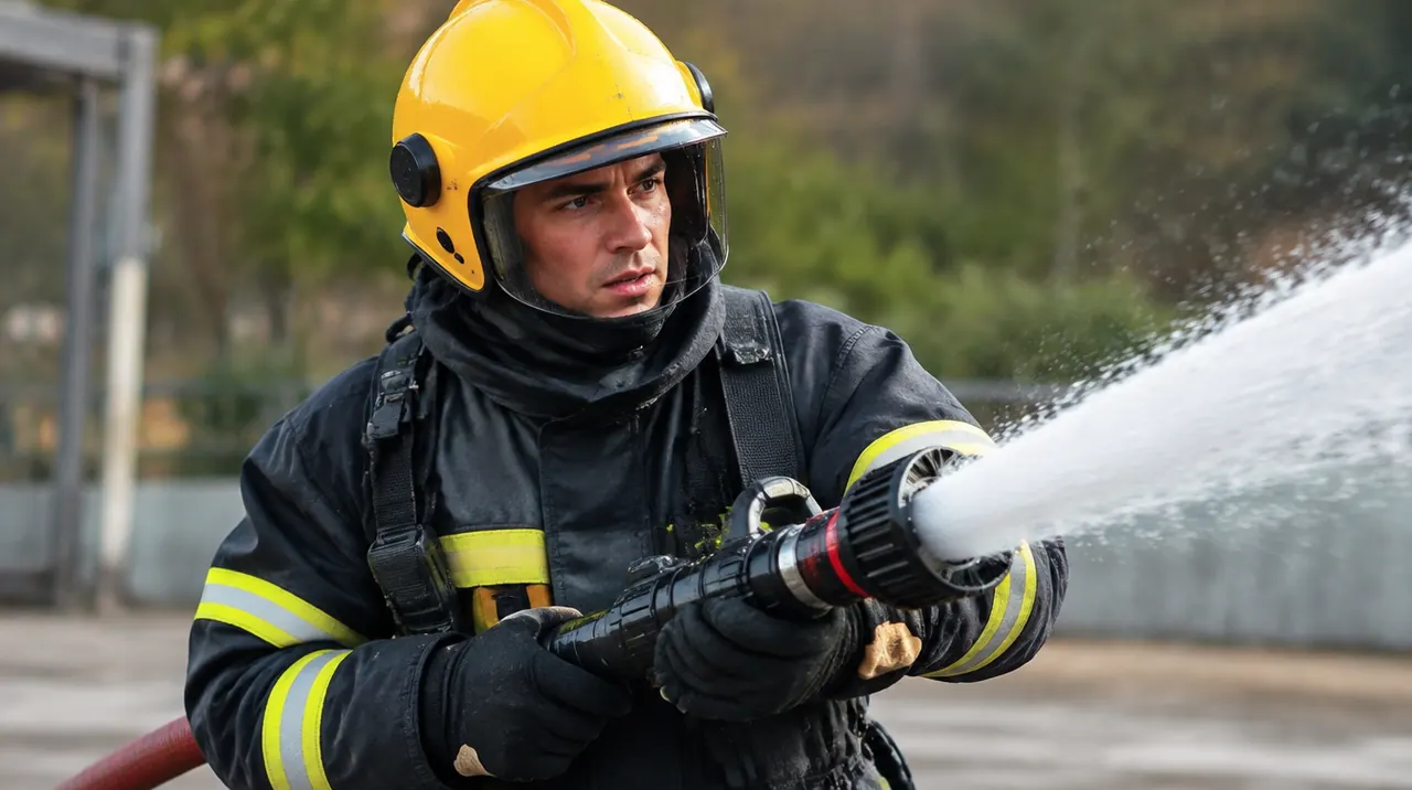 Técnico em Prevenção e Combate ao Incêndio trabalhando