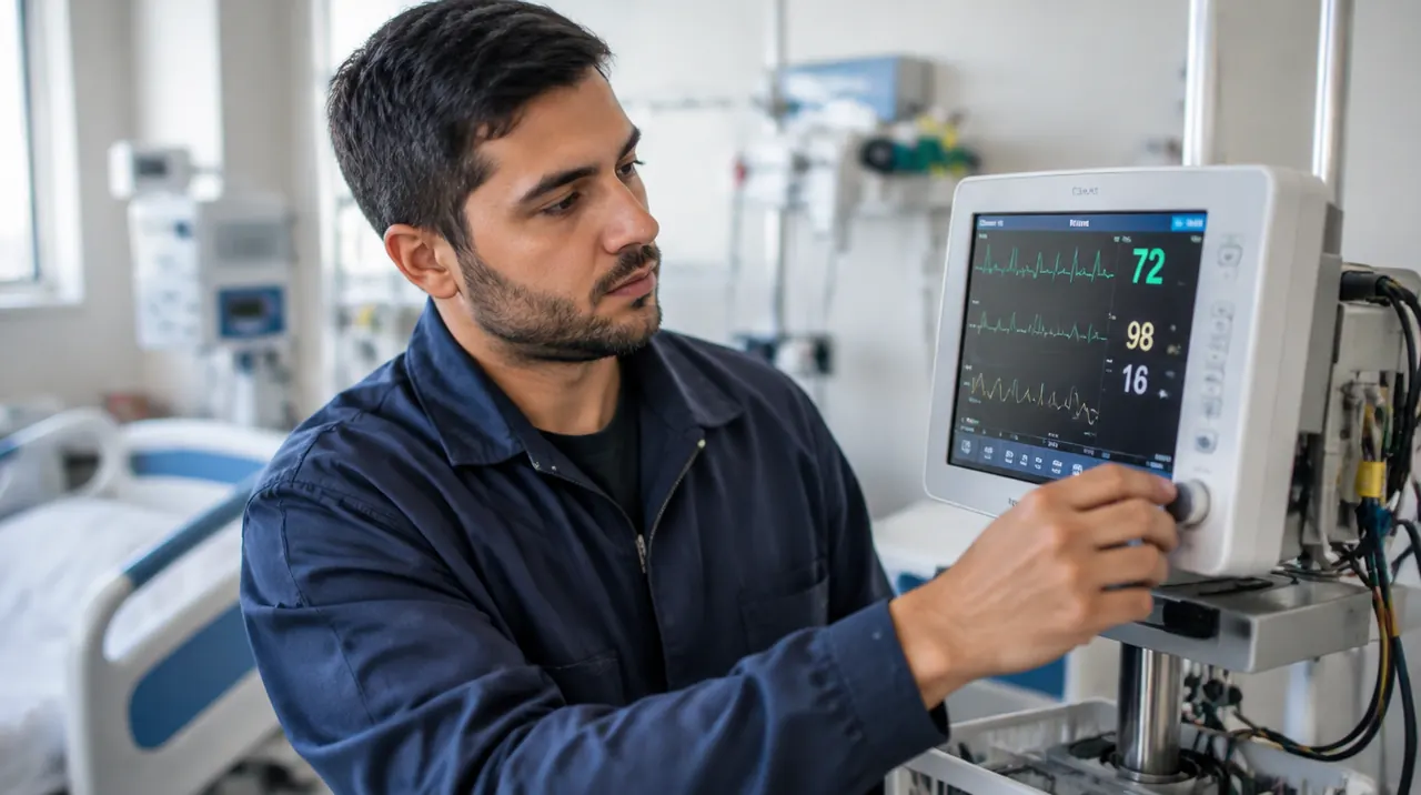 Técnico em Equipamentos Biomédicos trabalhando