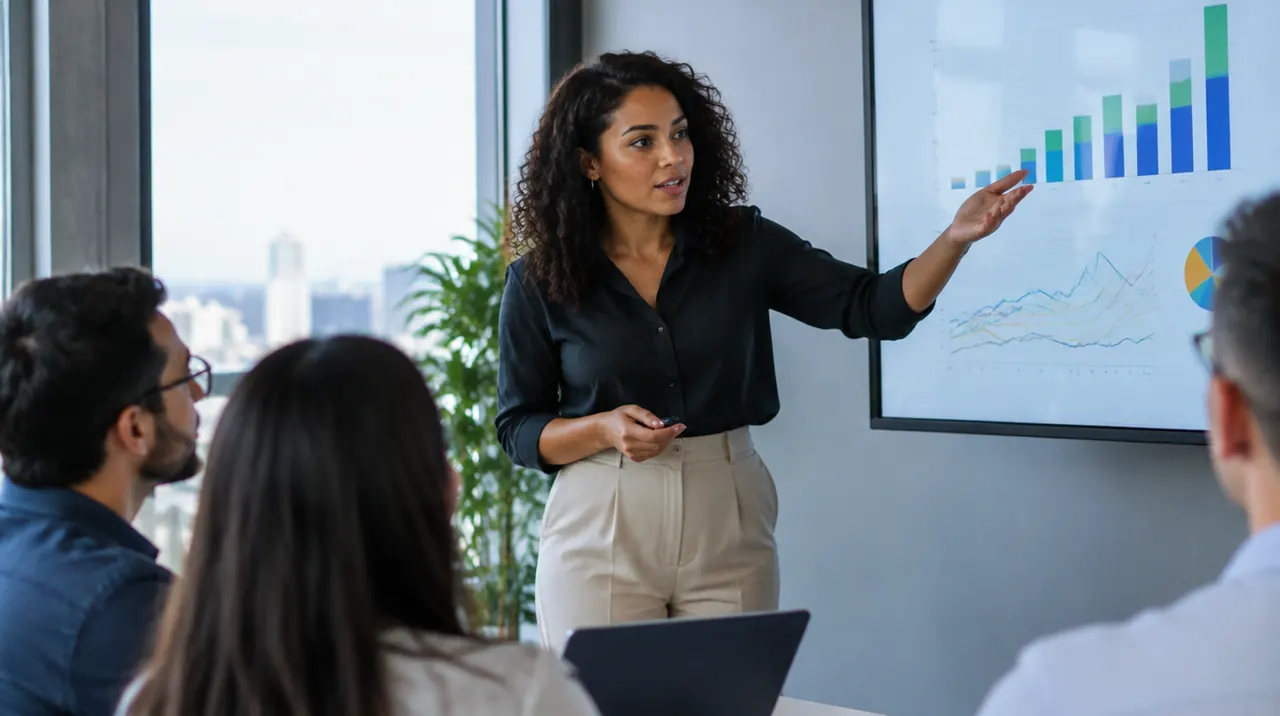 Técnico em Marketing trabalhando