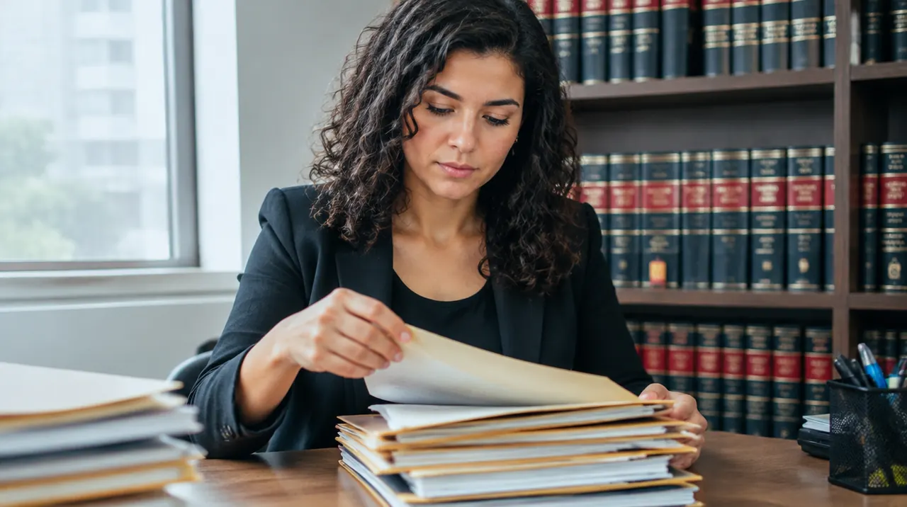 Técnico em Serviços Jurídicos trabalhando