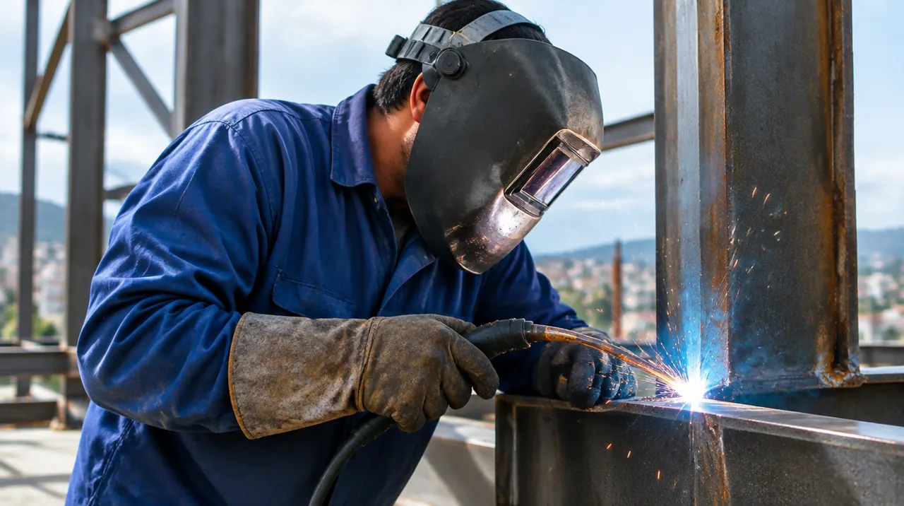 Técnico em Soldagem trabalhando